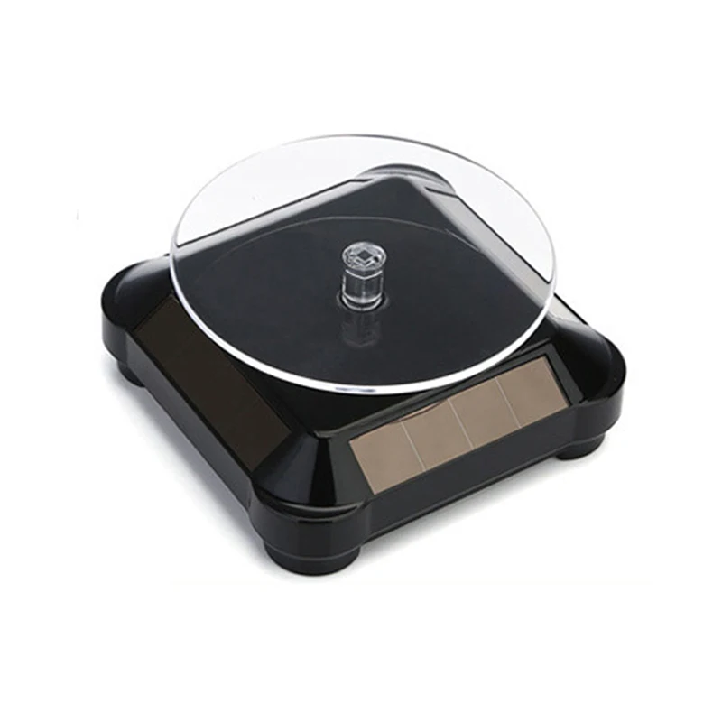 Solar Showcase 360 Automatic Rotating Turntable Jewelry Organizer Necklace Bracelet Watch Phone Display Stand KQS8
