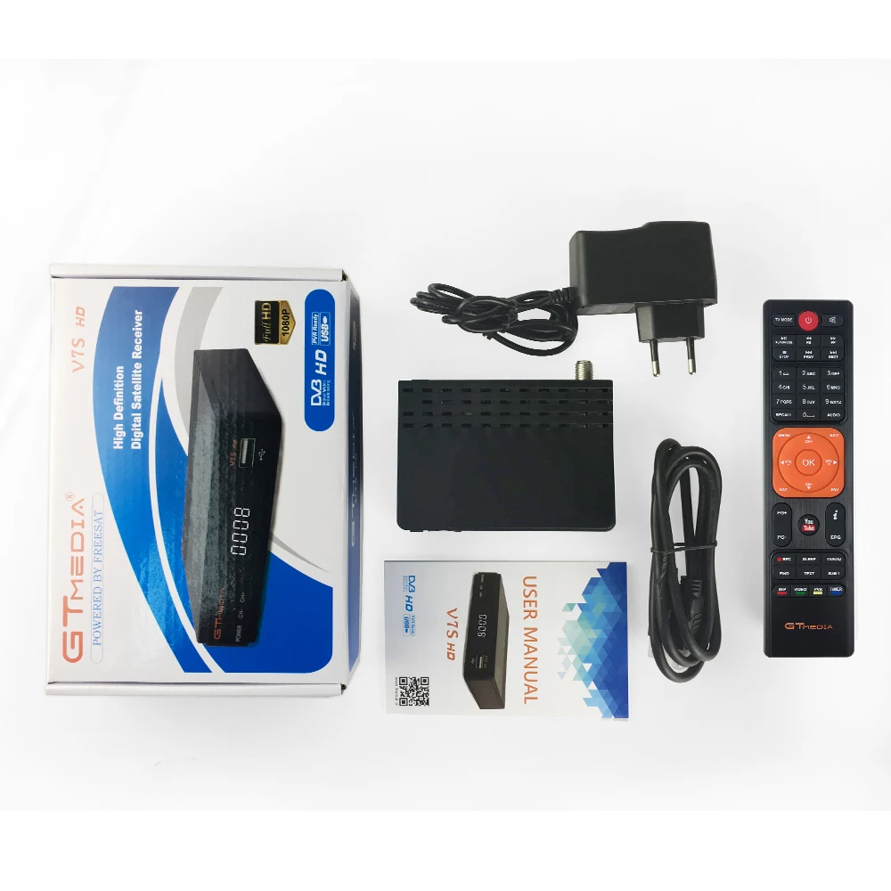 Спутниковый ТВ ресивер GTMedia V7S HD с 1 летним Европейским Cline для Испании Германия DVB