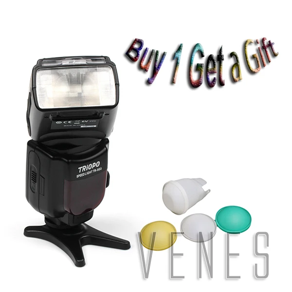 

Hottt buy 1 get 1 gift!!! TR-950 Universal Mount Flash Speedlite work For Canon Nikon Camera 810A D7200 D5500 D750 D810 D5300