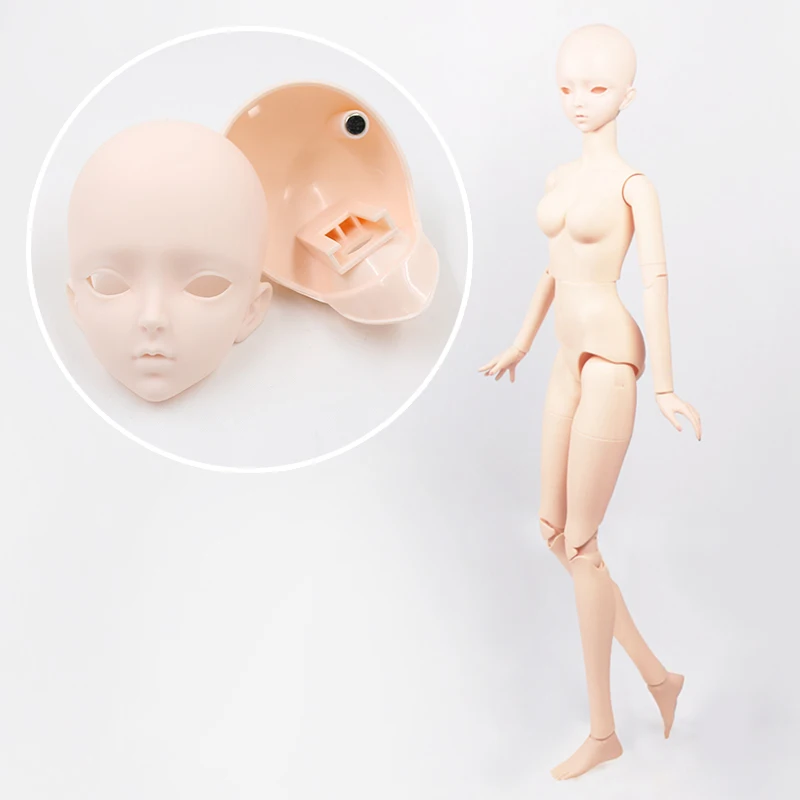 DBS 1/3 BJD кукла игрушки Обнаженная 62 см DF принцесса модные куклы шарнир тело белая кожа подарок на день рождения SD как кукла - Цвет: 2 Open the head