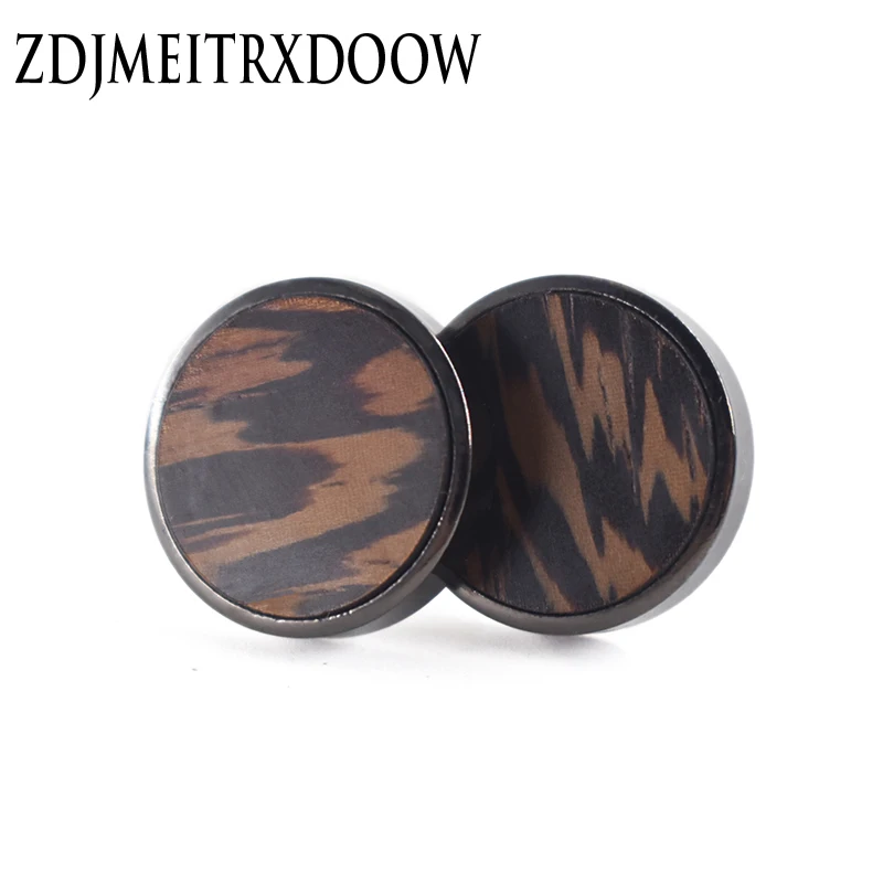 ZDJMEITRXDOOW деревянная модная запонка для мужской рубашки подарок брендовая черная