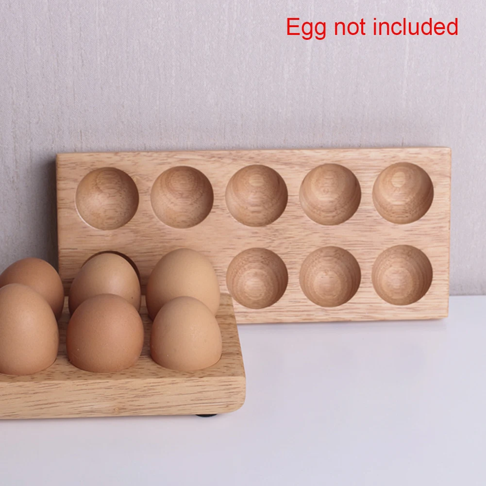 

Rack Box Display Crisper Wooden Egg Holder Double Row Container Decoration Home Organizer Kitchen Storage Tray Portable