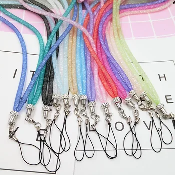 

Fashion Mobile Phone Lanyard Strap Bling Crystal Luxury Diamond Hanging Neck Rope Telephone Belt Hang Chain Bracelet Rope