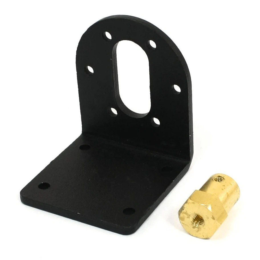 

37mm DC Geared Motor Mounting Bracket Holder + 6mm Hex Coupling