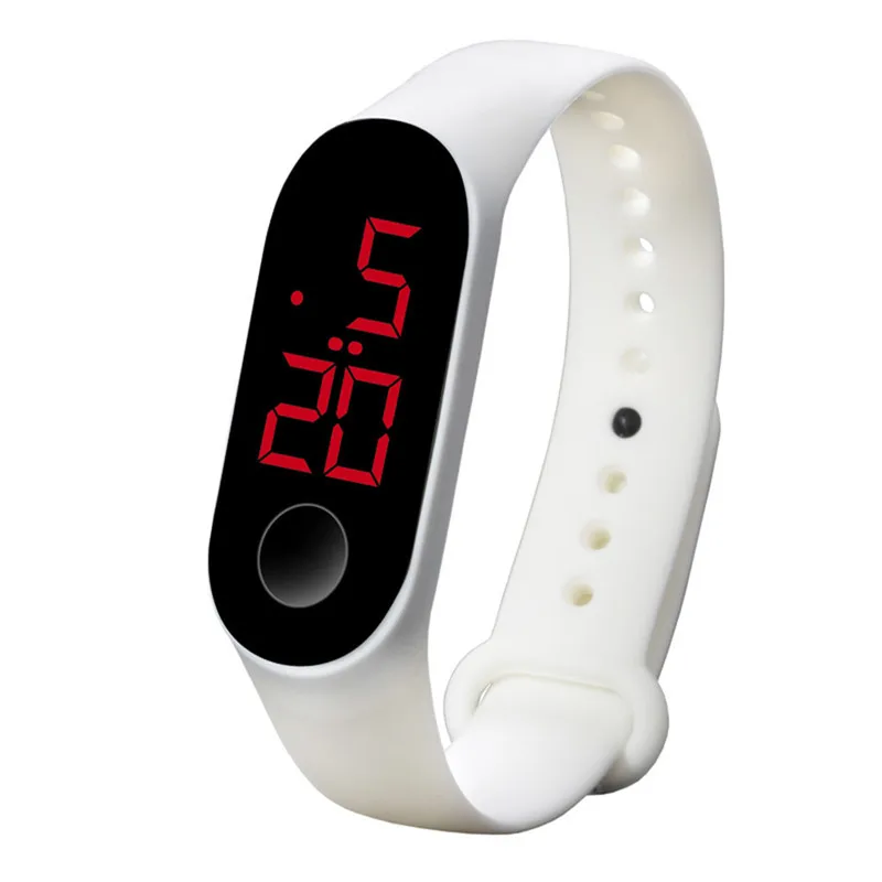 

LED Electronic Sports Luminous Sensor Watches Fashion Personality Leisure waterproof Plastic strap Men and Women Watches