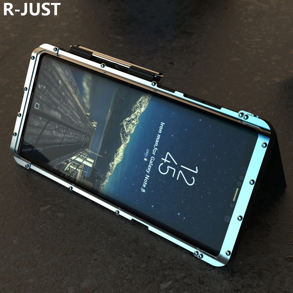 Флип чехол для Samsung Note 8 металлический стальной противоударный|Бамперы| |