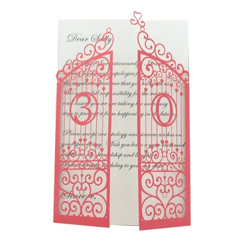 

Door style wedding invitations laser cut navy blue card invitation for wedding party birthday