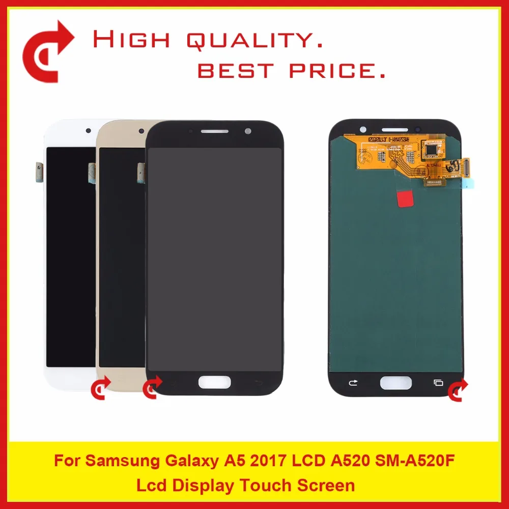 

High Quality 5.2" For Samsung Galaxy A5 2017 A520 A520F SM-A520F Lcd Display Touch Screen Digitizer Assembly Complete