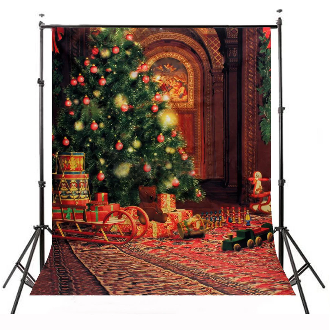 Top Deals 5x7FT Christmas Tree Carpet Photography Backdrop Studio Vinyl Background Props Photo Studio Accessories