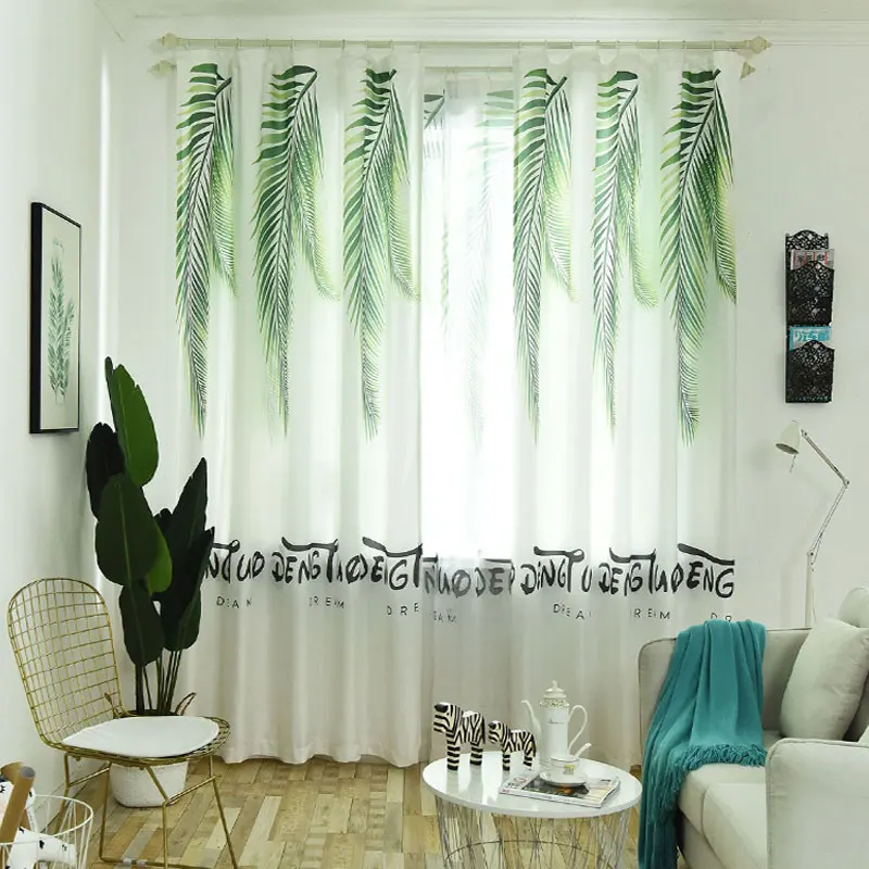Современные скандинавские тропические затемненные занавески s для гостиной
