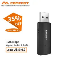 COMFAST AC1200 1200 м 802.11AC ноутбук двухдиапазонный 2,4G+ 5 ГГц USB беспроводной/WiFi AC гигабитный адаптер Adaptador Wi Fi приемник/излучатель