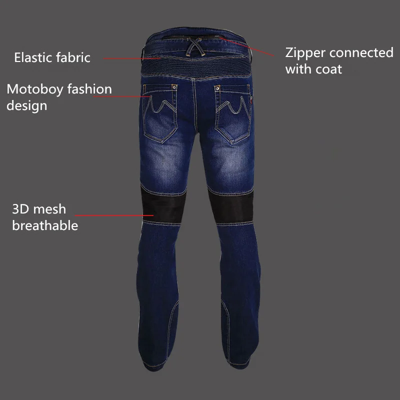 Jeans da Motocicleta dos Homens Engrenagem de Proteção Calças de Segurança Motoboy Moto Corrida Jeans Mountain Buggy Atv Locomotiva Calças 11 Cheap Calças
