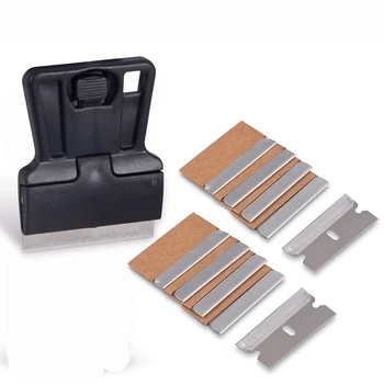 

EHDIS Auto Razor Scraper+10pcs 1.5inch Razor Blades Car Sticker Wrap Film Old Glue Remove Squeegee Window Tint Cleaning Tool