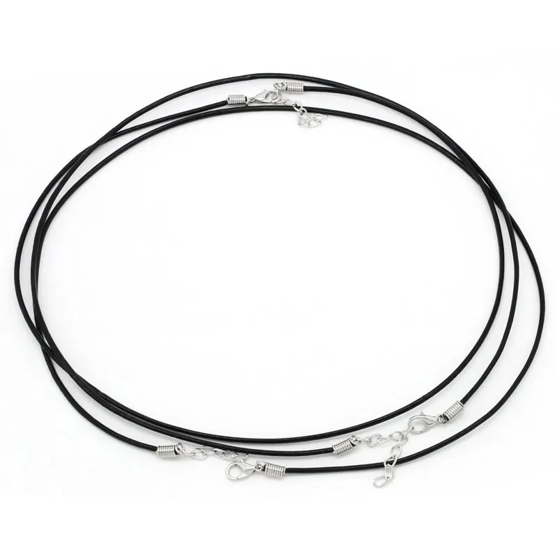 60 Pcs Waxed Necklace Cord 20 Black for Necklace Jewelry Making