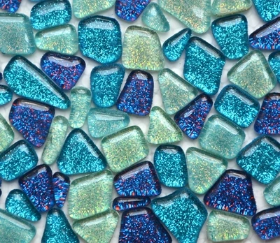 200 г нерегулярные мозаичные плитки материал корпуса DIY цветочный горшок фонарь садовые украшения стеклянные мраморные блестящие плоские мозаичные бусины - Цвет: blue mixed color