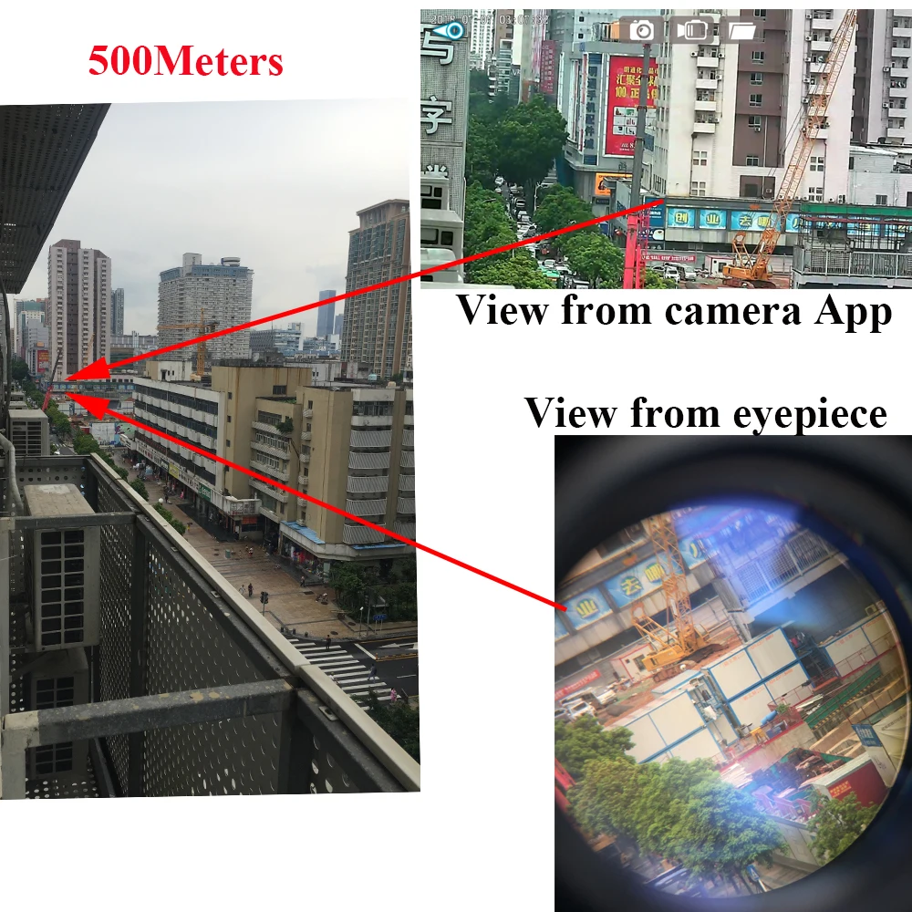 720P WIFI HD цифровая камера телескопа с монокулярами 10X25 и макс. 32 Гб TF карта для