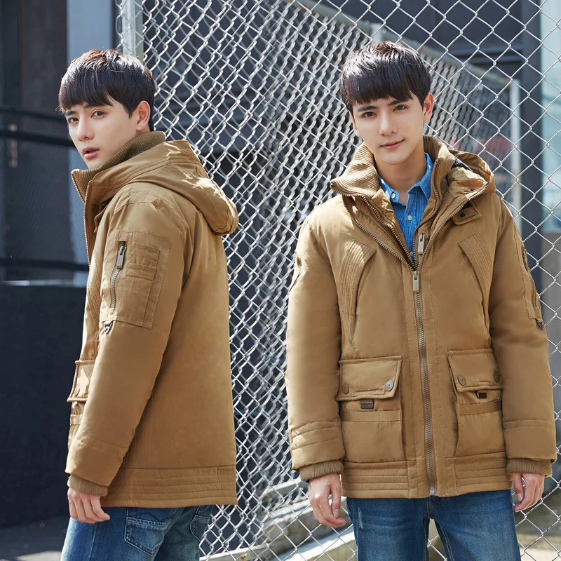 Men s Winter Jacket Thick White Down Padded Super Warm Down Coats Men Winter Casual Down