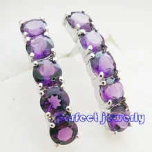 Серьги-гвоздики из аметиста,, натуральный и настоящий аметист, серебро 925 пробы, 0.2ct* 10 шт, драгоценные камни#14100410