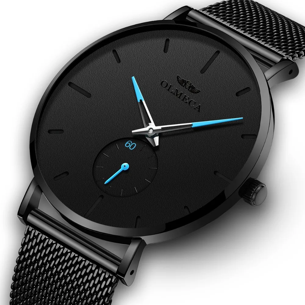 

OLMECA new European and American men and women fashion trend watch ultra-thin mesh belt quartz watch free postage