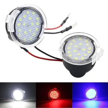 

VODOOL 2Pcs 12V 3W Car LED Under Mirror Puddle Light Auto Rear View Signal Lamp For Ford F150 Edge Mondeo Explorer Taurus Flex