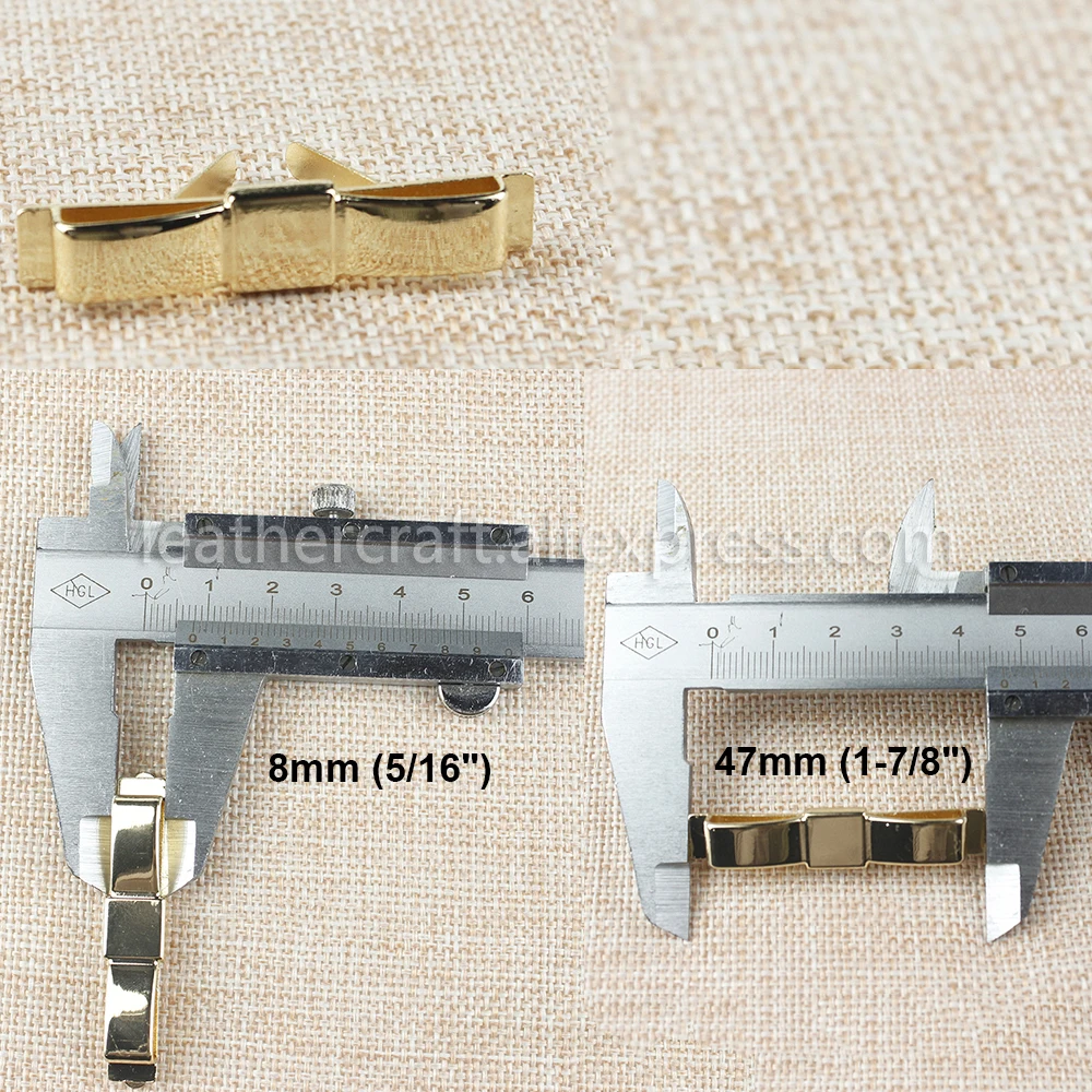 1х металлическая симпатичная застежка-бант, пряжки, пряжки, сумка, кошелек, шляпа, Декор, фурнитура, сделай сам, кожаный аксессуар для рукоделия, золотой, 47 мм(1-7/"