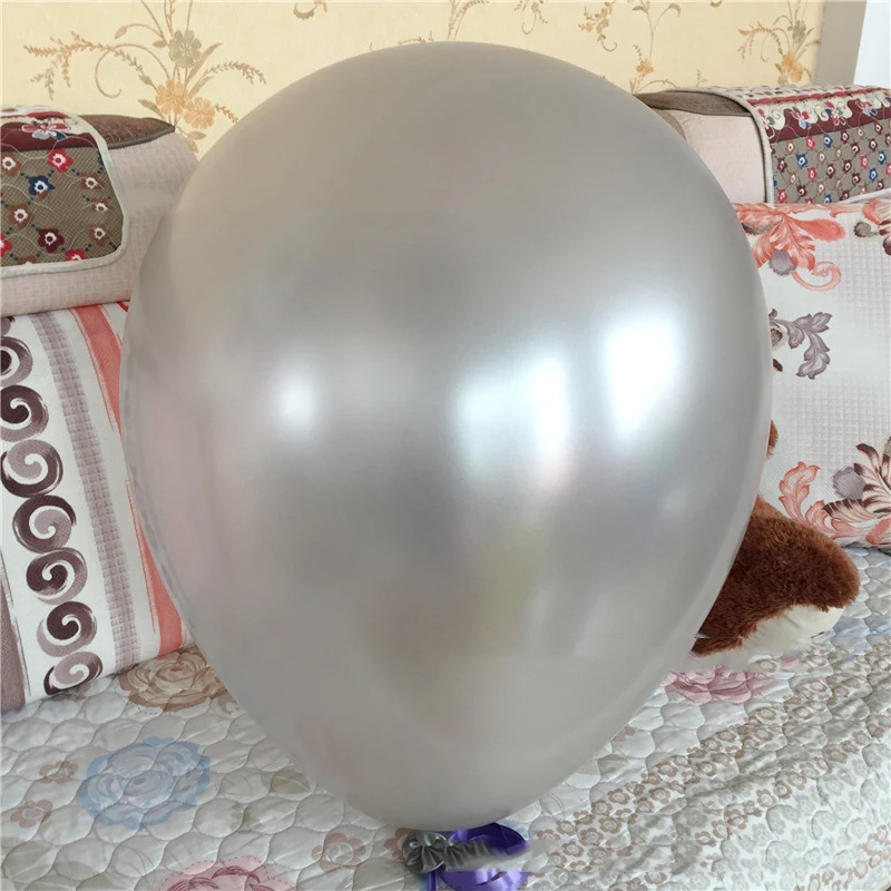 36 дюймов красочные большой шар гигантский глобус украшения вечерние детские игрушки с днем рождения воздушные шары Свадебные украшения - Цвет: Серебристый