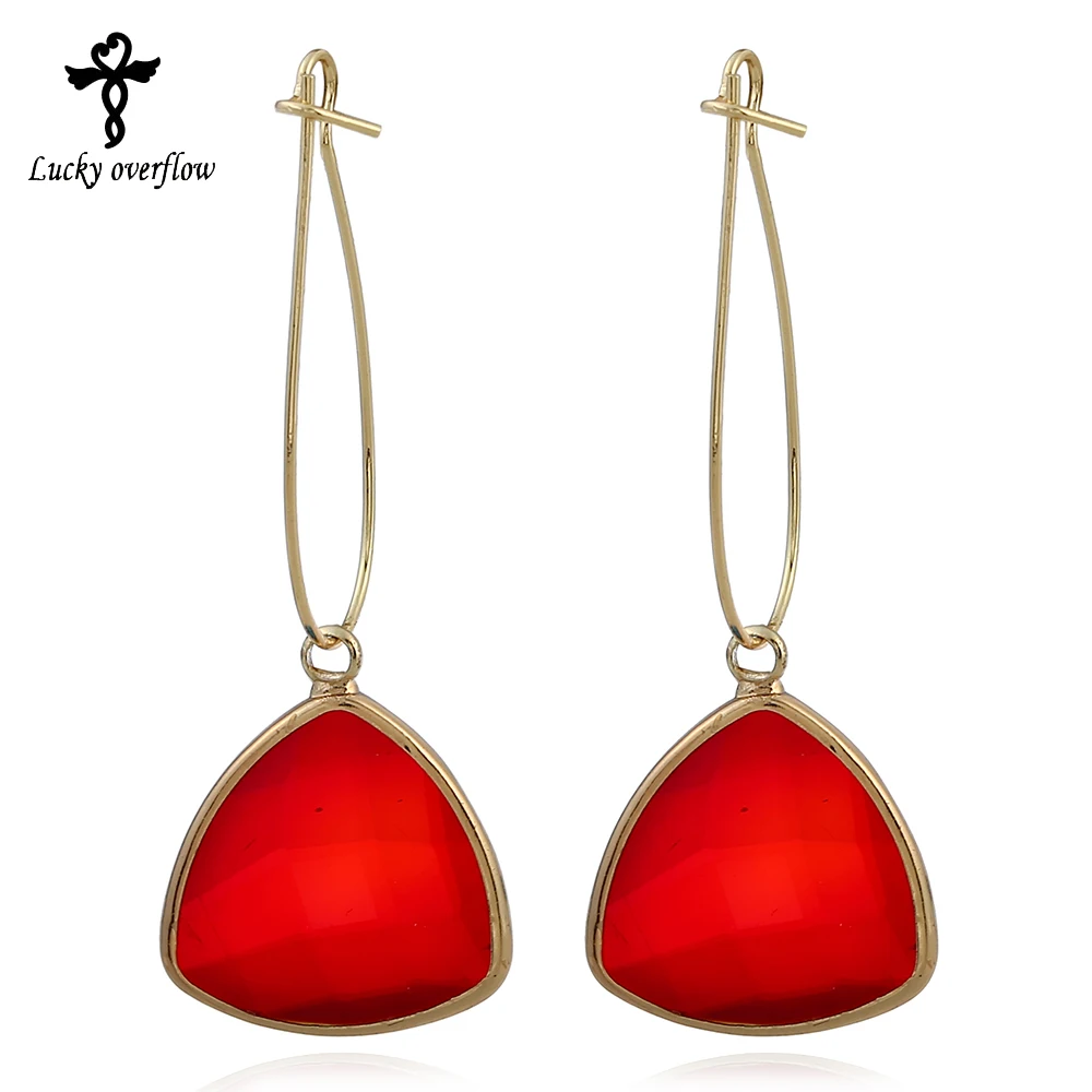 

2018 New fashion Crystal Brincos Clear Crystal 5 Colors Drop Earrings Dangle Long Dangle Earrings For Women Fashion Jewelry Gift