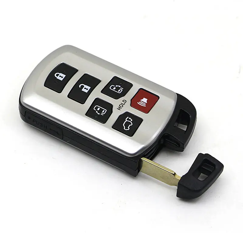 

6 Button Uncut Remote Key Shell Case For Toyota Sienna 2011-2015 Key Remote Case Cover With Insert Small Key Blade