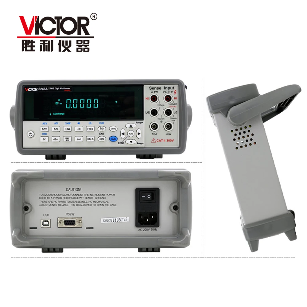VICTOR VC8246B VC8246A настольный мультиметр 1000 В 10A Авто Диапазон 55000 отсчетов цифровой AC/DC