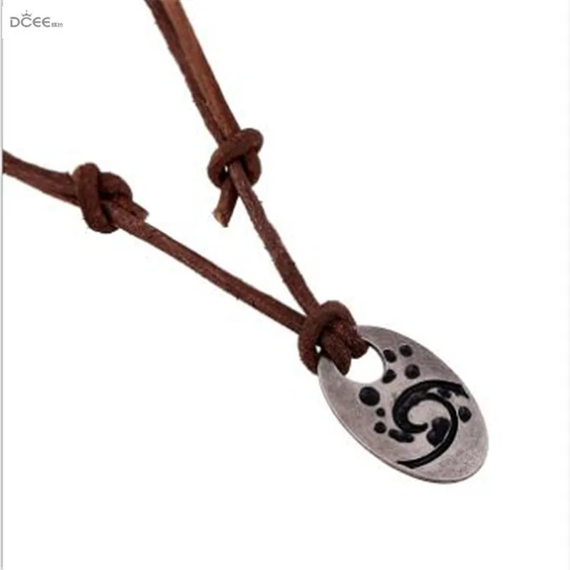 

Leather Necklace European and American men's beaches , cowhide necklaces Alloy Retro