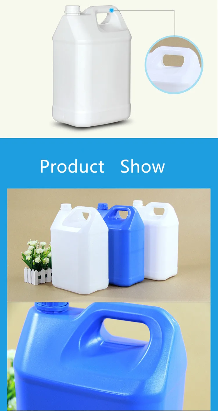 5PCS square plastic bottles 1 liter small Gallon bottle with Tamper Evident Lids leakproof jug container