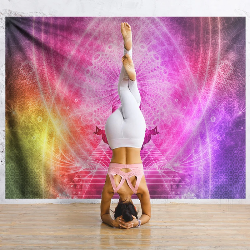 Ombre Psychedelic настенный гобелен с 3D принтом чакра стены вручение гобелены Бохо хиппи