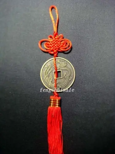 Fengshui подвеска в виде узла китайских монет + дракон и фазин богатство Y1318|coin envelope|coin