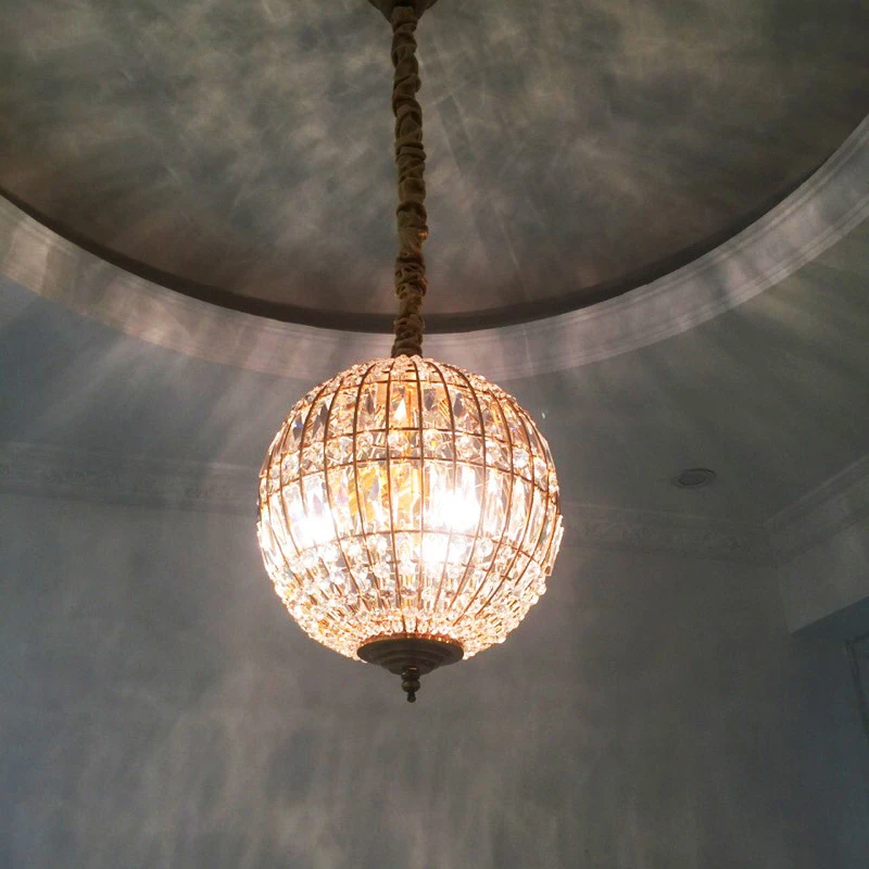 Хрустальная люстра FUMAT K9 с шаровым абажуром для гостиной, столовой, подвесные потолочные лампы, Подвесная лампа для дома
