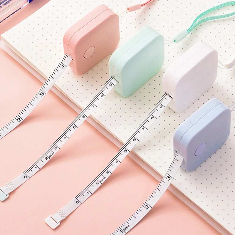 

150cm Tape Measure Portable Retractable Ruler Children Height Centimeter Ruler Inch Roll Tape Random Color Girls Gifts