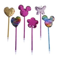 0,7 мм шариковая ручка интерес блестка животное Моделирование школьные офисные принадлежности детский подарок в форме сердца