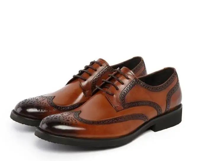 Men's Dress Oxfords Men's brogues brown Carved Genuine Leather Cowhide Black Dress shoes Business shoes Lace Party dress Slip-On Men's Dress Oxfords Men's brogues brown Carved Genuine Leather Cowhide Black Dress shoes Business shoes Lace Party dress Slip-On