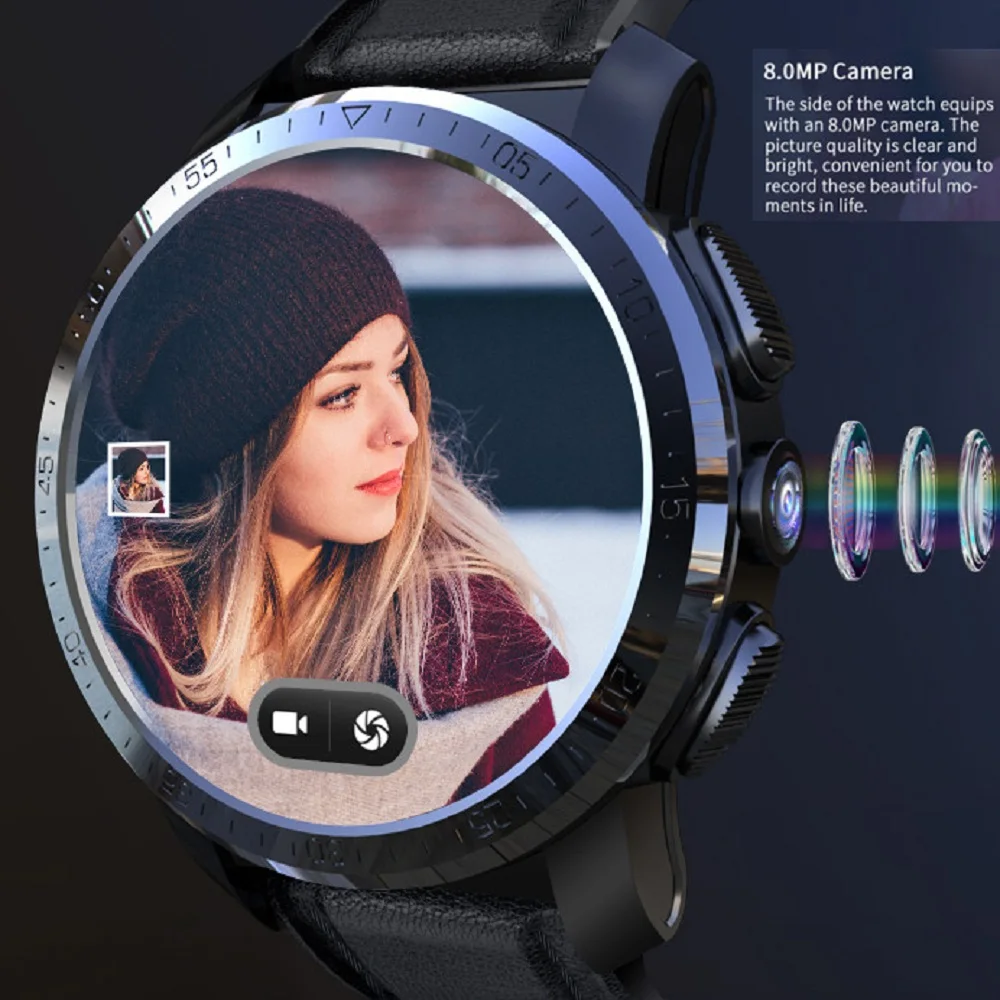 Kospet Optimus Pro Smart Watch GPS Dual System WiFi Android 7.1.1 System / Sports Management / 8.0MP Camera 3GB RAM 32GB ROM
