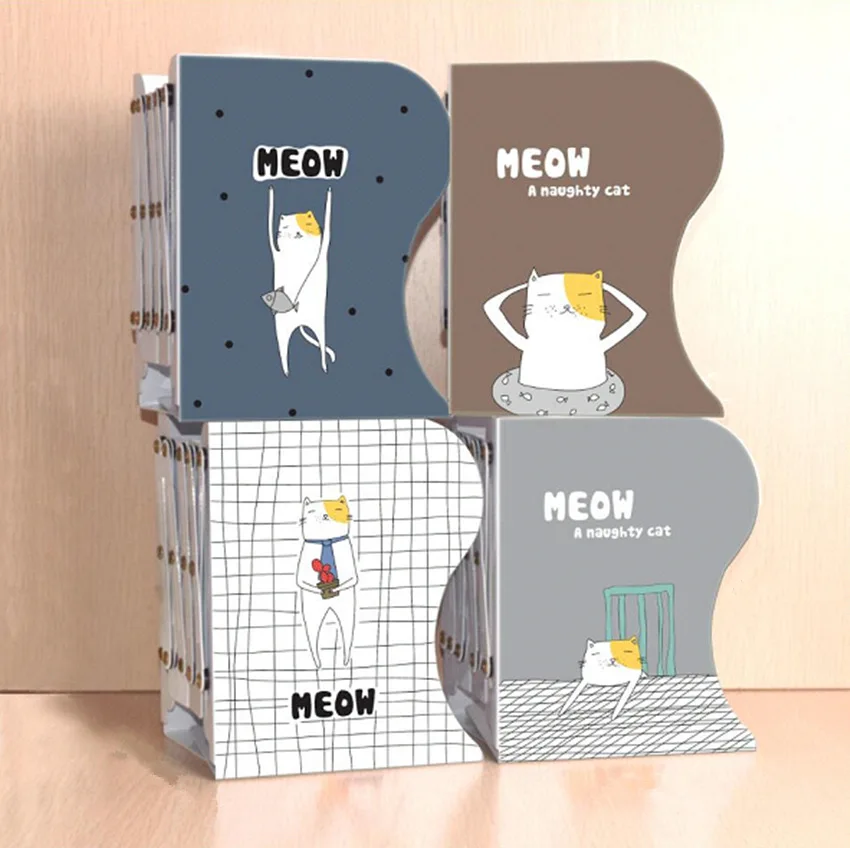 

2018 newest Scalable book stand flexible desktop storage rack Creative student bookshelf bookcase folding bookends