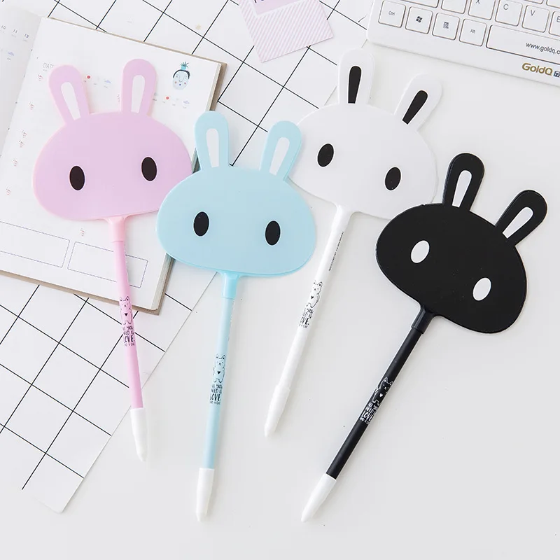 

Jonvon Satone 4 Pcs Cute Rabbit Jelly Modeling Fan Neutral Pen Gel Japanese And Korean Cartoon Creative Primary School Prizes