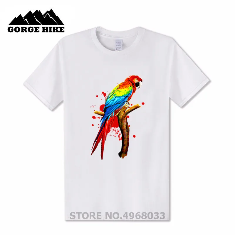Индивидуальная Мужская футболка haida Parrot Pet Macaw с экзотическими птицами