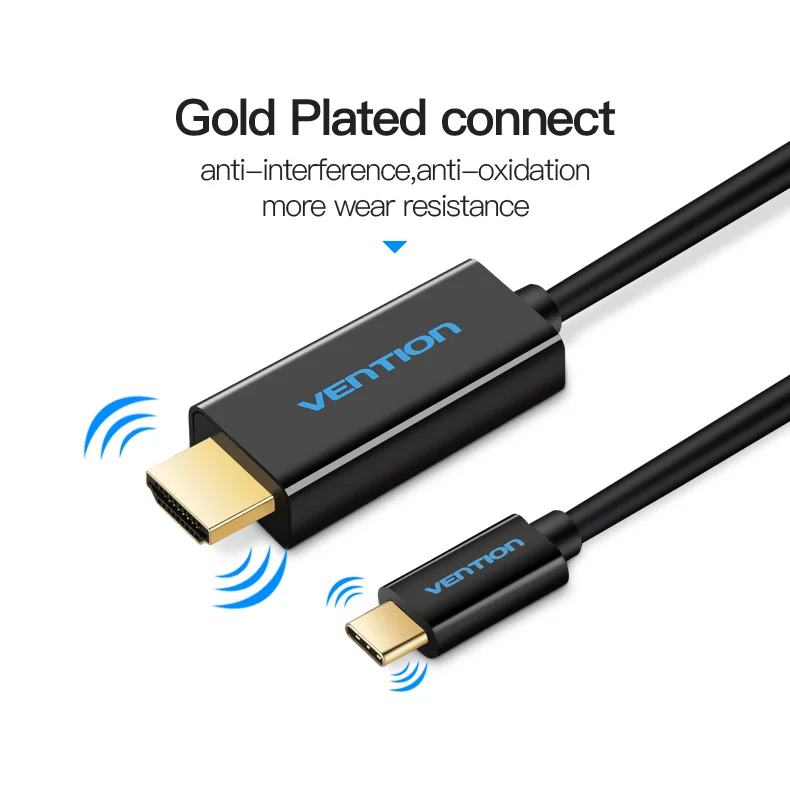 Vention USB C к Hdmi кабель Поддержка 4K* 2K для Macbook Google Pixel samsung S8 type-c к HDMI 1,8 M USB 3,1 type c к Hdmi адаптер