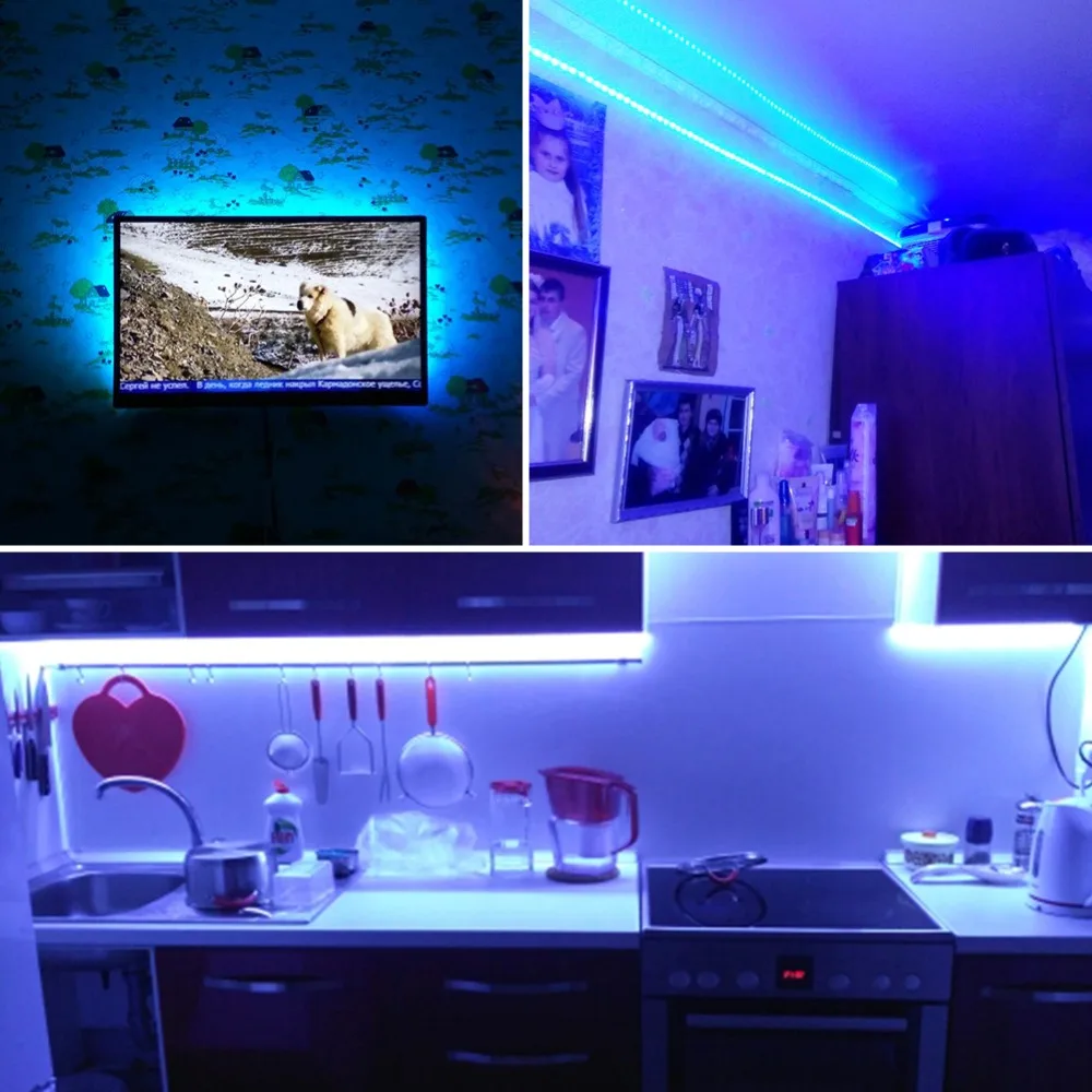 RGB светодиодные ночные светильники 5 м 5050 SMD 120 светодиодов/м DC 12 В