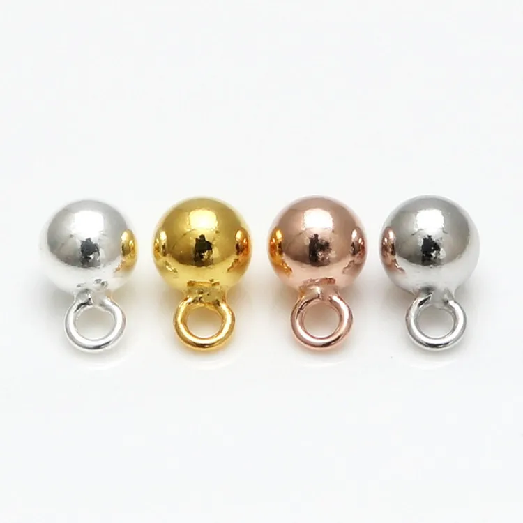 

MINGXUAN 5pcs 4/5mm 925 Sterling Silver Earrings Clip & Pendant Claps Silver Tone Bail Beads for DIY Jewelry Making Findings