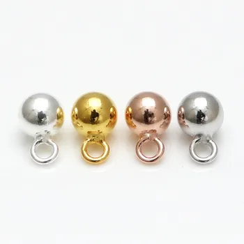 

MINGXUAN 5pcs 4/5mm 925 Sterling Silver Earrings Clip & Pendant Claps Silver Tone Bail Beads for DIY Jewelry Making Findings