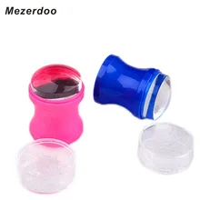 Mezerdoo Тыква Дизайн желе Nail Книги по искусству 3,8 см большой Стампер прозрачный красные, синие силиконовые Зефир ногтей Стампер скребок Наборы M03