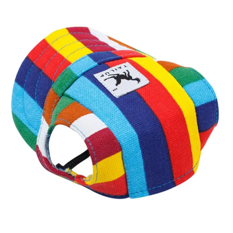 

Dog Hat With Ear Holes Summer Canvas Baseball Cap For Small Pet Dog Outdoor Accessories Hiking Pet Products