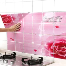 1 шт. самоклеющиеся наклейки на плитку, бумага, высокотемпературные кухонные маслостойкие наклейки, анти-масляная газовая плита, керамическая плитка, наклейки на стену