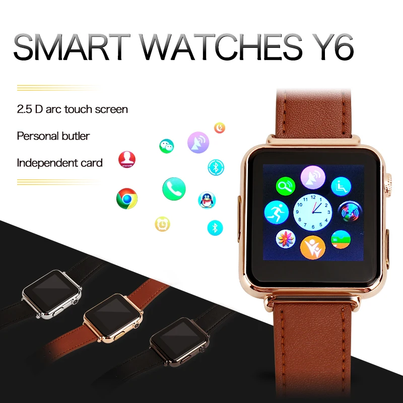 2016 New Y6 font b Smart b font HD Touch Screen font b Watch b font