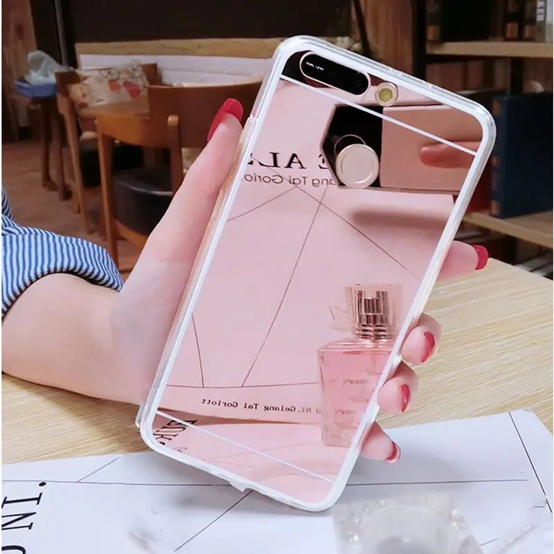 Мягкий зеркальный чехол для Huawei Honor 8 9 10 Lite 6X 7X 8x10 V8 V9 V10 View 20 Y5 Y6 Y7 Prime 2018 P Smart 2019 Y9 |